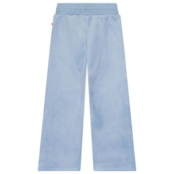 Girls Blue Heart Flared Trousers