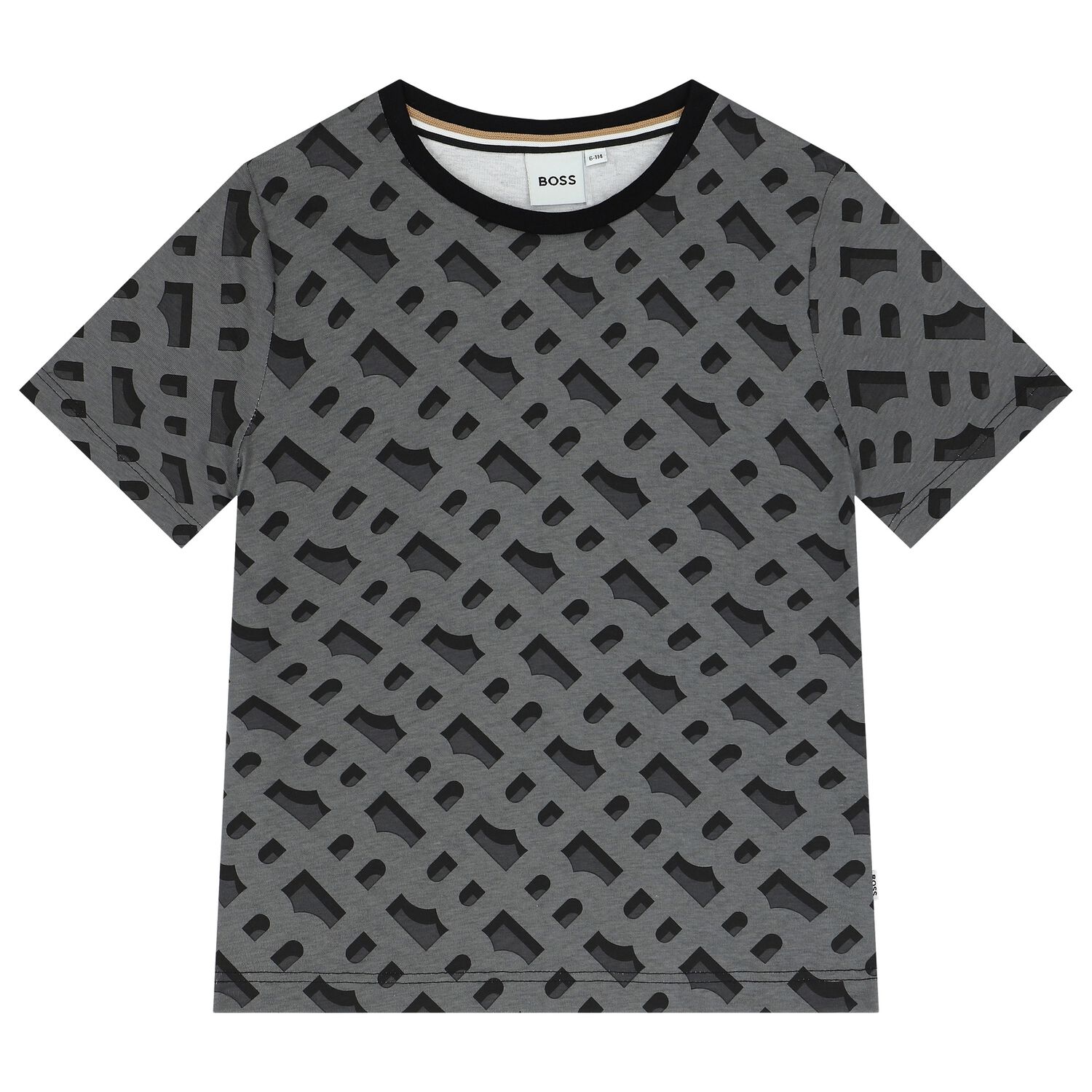 Boys Black Logo T-Shirt, 1, hi-res image number null