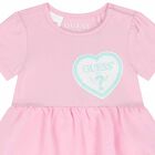 Baby Girls Pink Heart Dress, 1, hi-res
