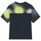 Boys Navy Blue Logo T-Shirt, 2, hi-res
