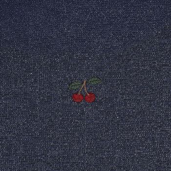 Girls Navy Blue Cherry Long Sleeve top