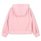 Girls Pink Bokeh Flower Logo Hooded Zip Up Top, 1, hi-res