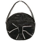 Girls Black Bow Tweed Handbag, 1, hi-res