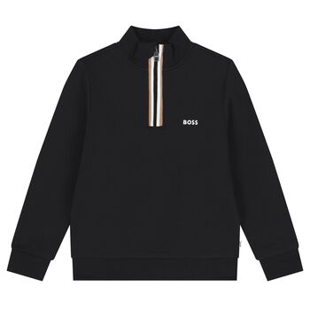 Boys Black Logo Sweatshirt