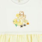 فستان بنات مخطط باللون الأصفر والأبيض, 2, hi-res