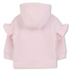 Younger Girls Pink Logo Hooded Zip Up Top, 1, hi-res