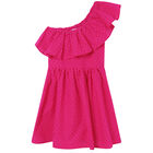 Girls Pink Ruffle Dress, 1, hi-res