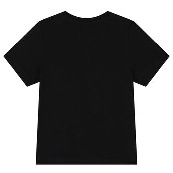 Younger Boys Black Logo T-Shirt
