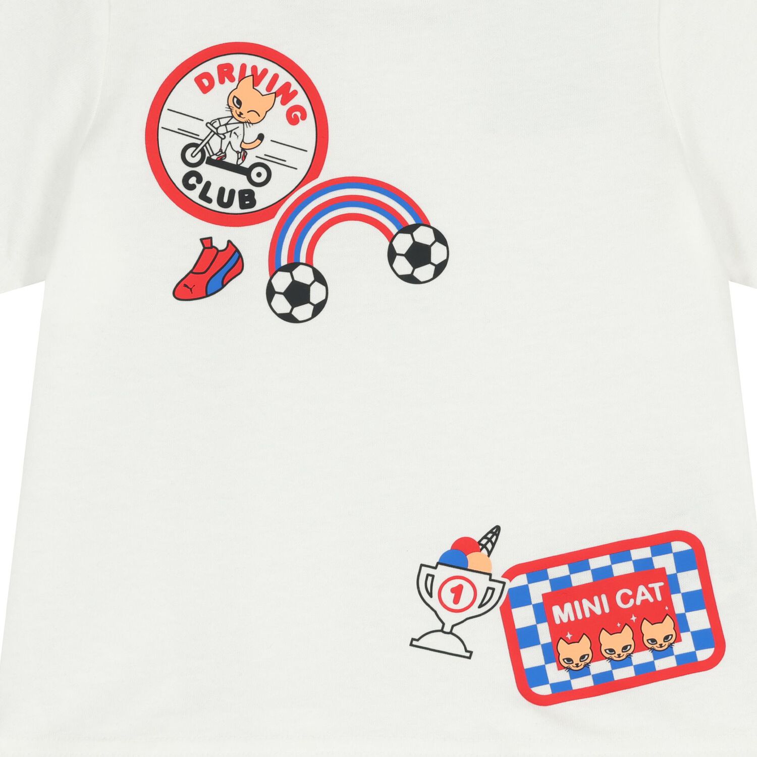 طقم شورت اطفال بالشعار باللونين الاسود و الابيض للاولاد , 1, hi-res