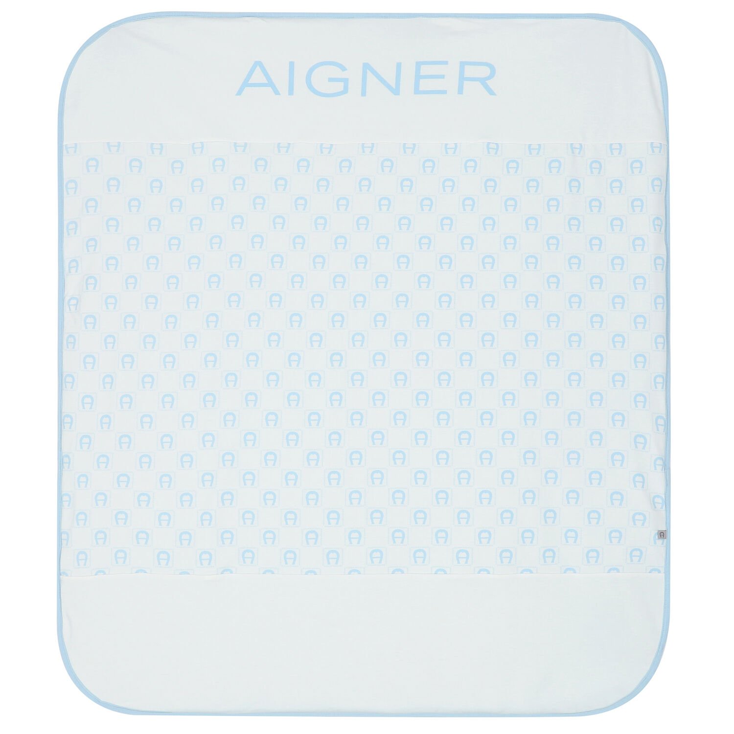 بطانية بالشعار باللون الأبيض والأزرق, 3, hi-res