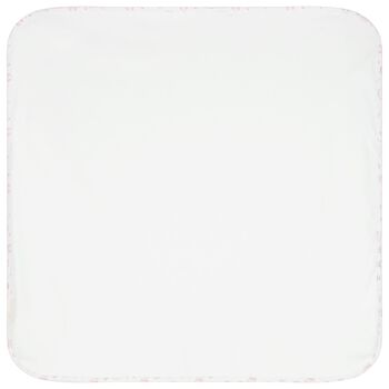 Baby Girls White & Pink Blanket