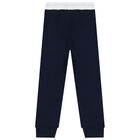 Boys Navy, White & Khaki Logo Joggers, 1, hi-res