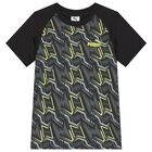 طقم شورت بشعار أسود للأولاد, 1, hi-res