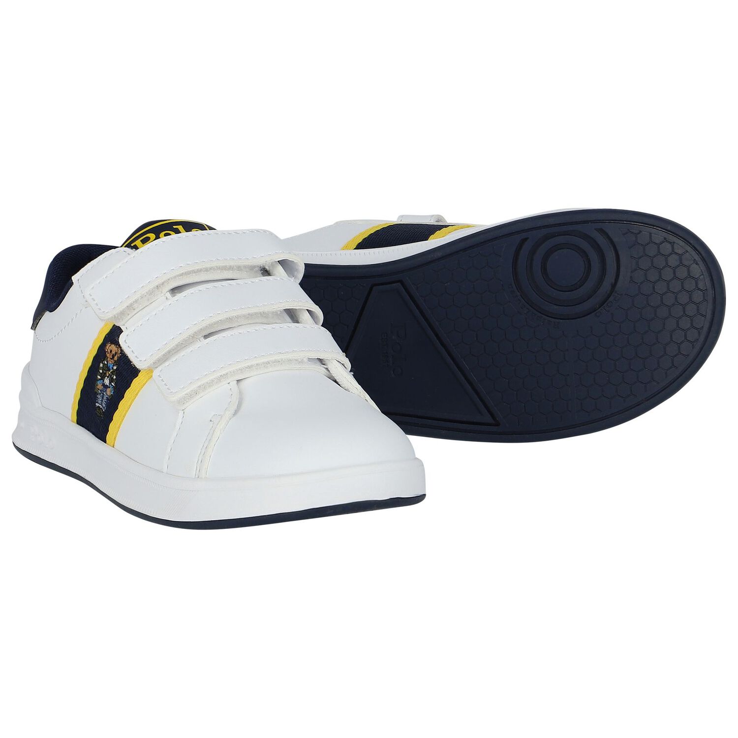 حذاء رياضى أولاد باللون الأبيض والكحلى, 1, hi-res