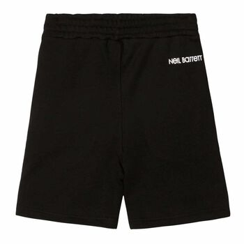 Boys Black Printed Shorts