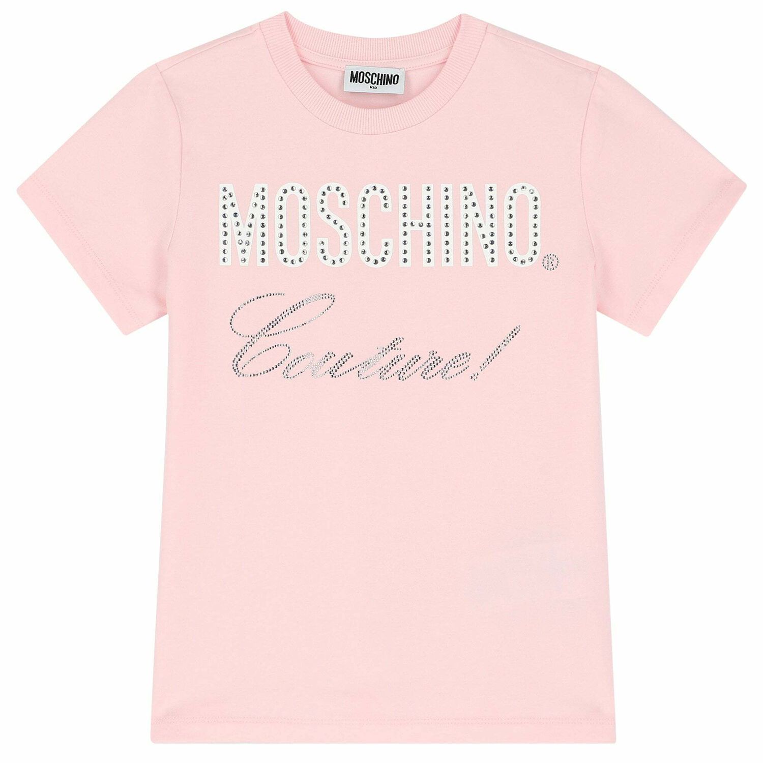 تيشيرت بالشعار مطرز باللون الوردى للبنات, 2, hi-res image number null