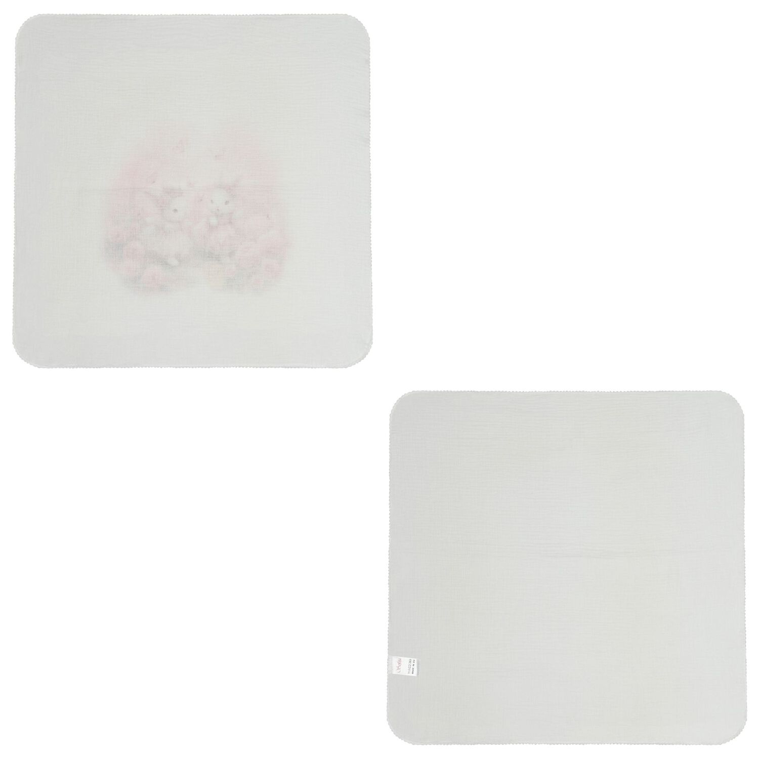 Baby Girl Ivory Bunny Muslin Swaddles ( 2-Pack ), 1, hi-res