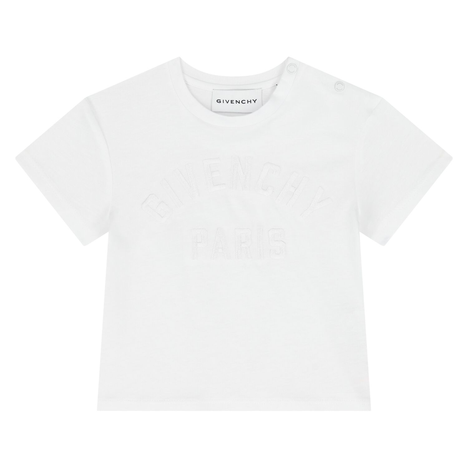 Younger Boys White Logo T-Shirt, 1, hi-res
