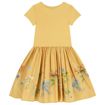 Girls Yellow Floral Dress