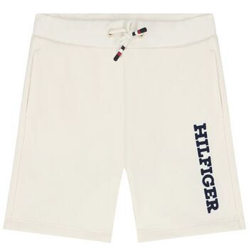 Boys Ivory  Logo Shorts