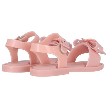 Younger Girls Pink Glitter Jelly Sandals