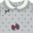 Girls Grey & Red Tartan Dress, 1, hi-res