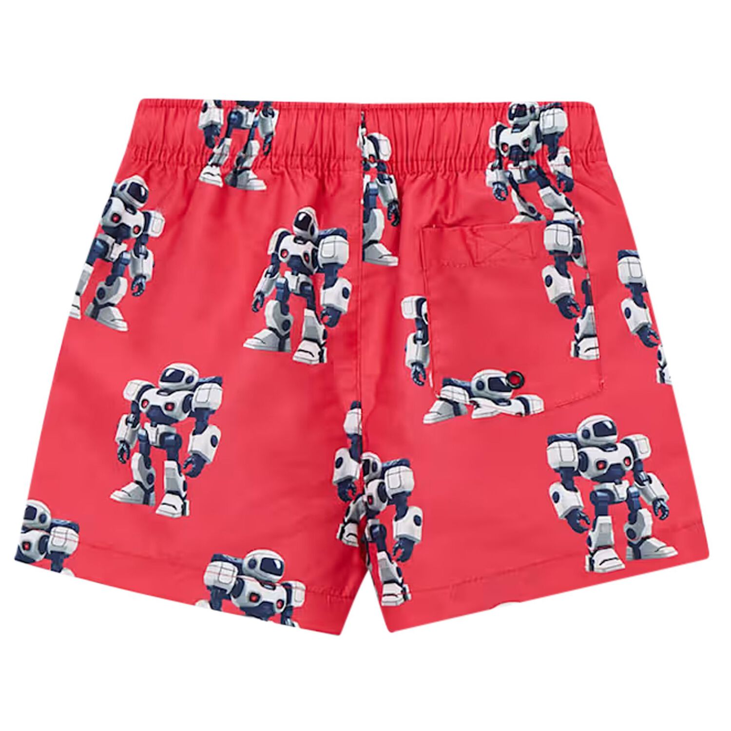 Boys Red Robot Swim Shorts, 2, hi-res