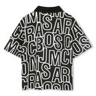 Boys Black & White Polo Shirt, 1, hi-res