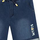Boys Blue Denim Shorts, 1, hi-res