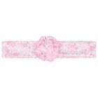 Baby Girls White & Pink Old English Roses Headband, 1, hi-res