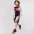 قميص بشعار أسود للأولاد, 1, hi-res