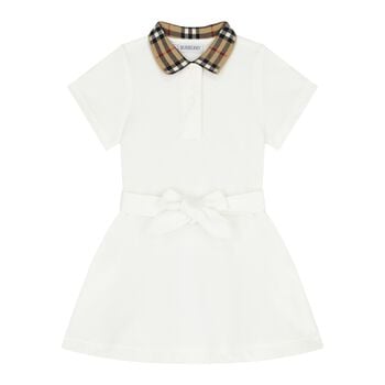 Baby Girls White Polo Dress