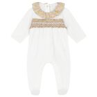 Girls White Liberty Babygrow, 1, hi-res