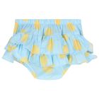 طقم فستان بنات بالزهور باللون الأزرق, 1, hi-res