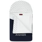 Baby Boys Navy Blue & White Logo Nest, 2, hi-res