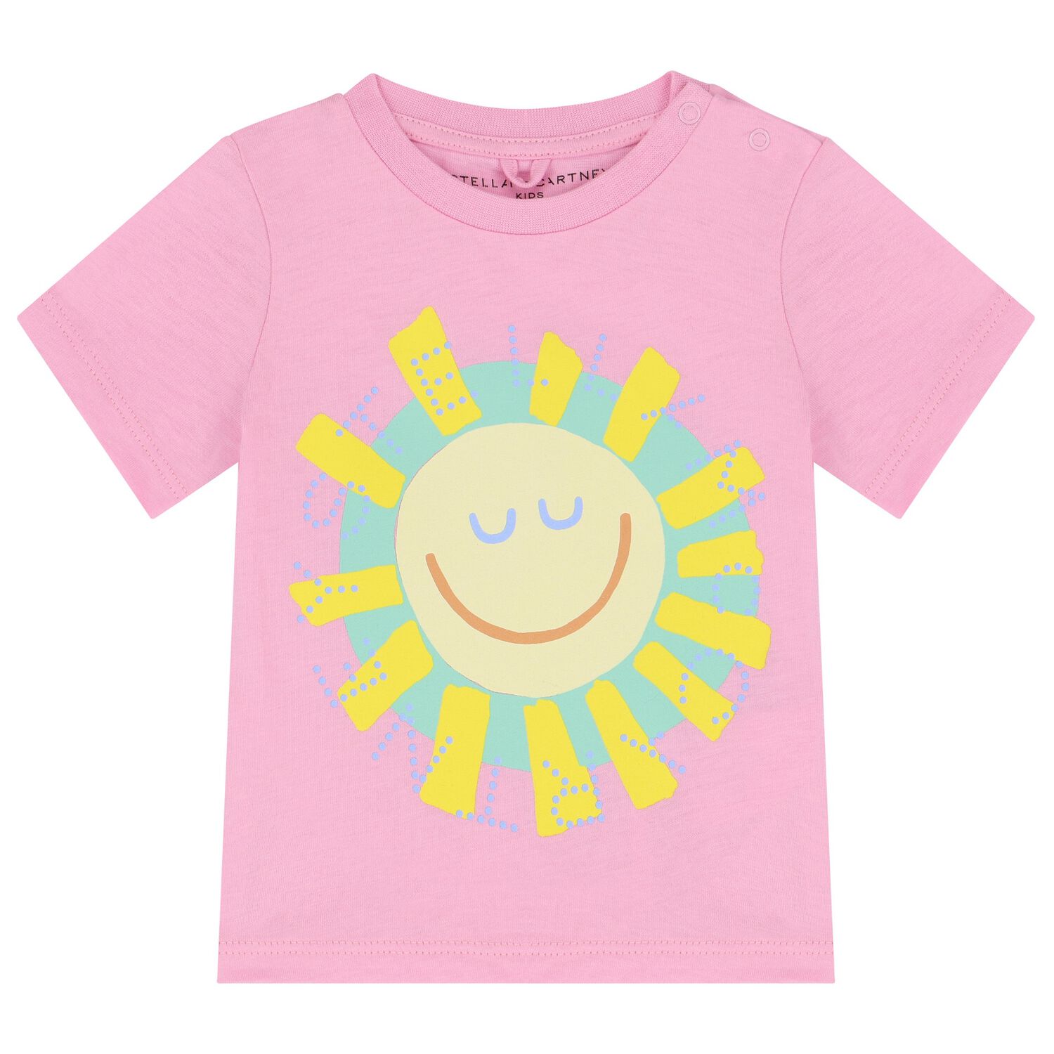 Younger Girls Pink Sun T-Shirt, 2, hi-res
