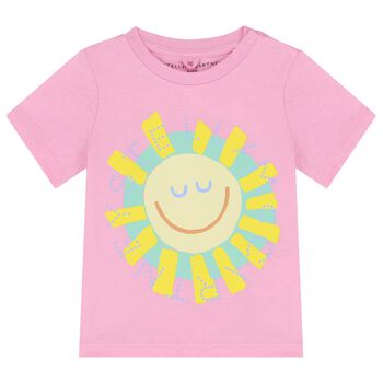 Younger Girls Pink Sun T-Shirt