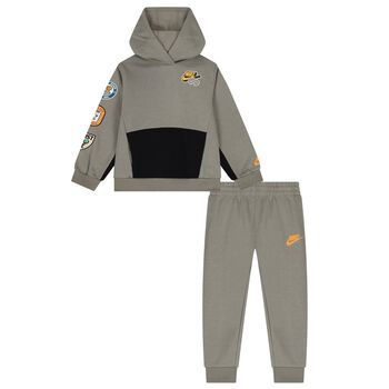 بدلة رياضية بالشعار باللون الأخضر للأولاد