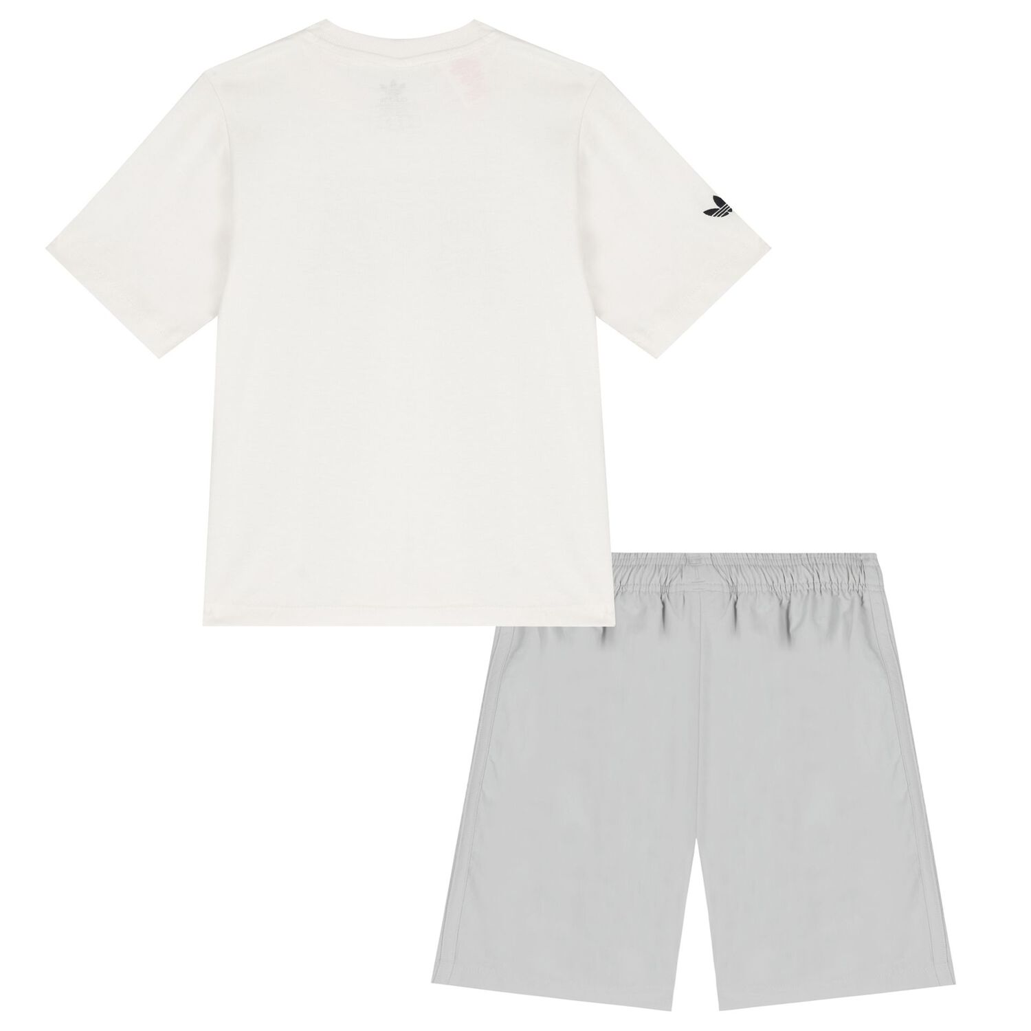 Boys White & Grey Shorts Set, 1, hi-res