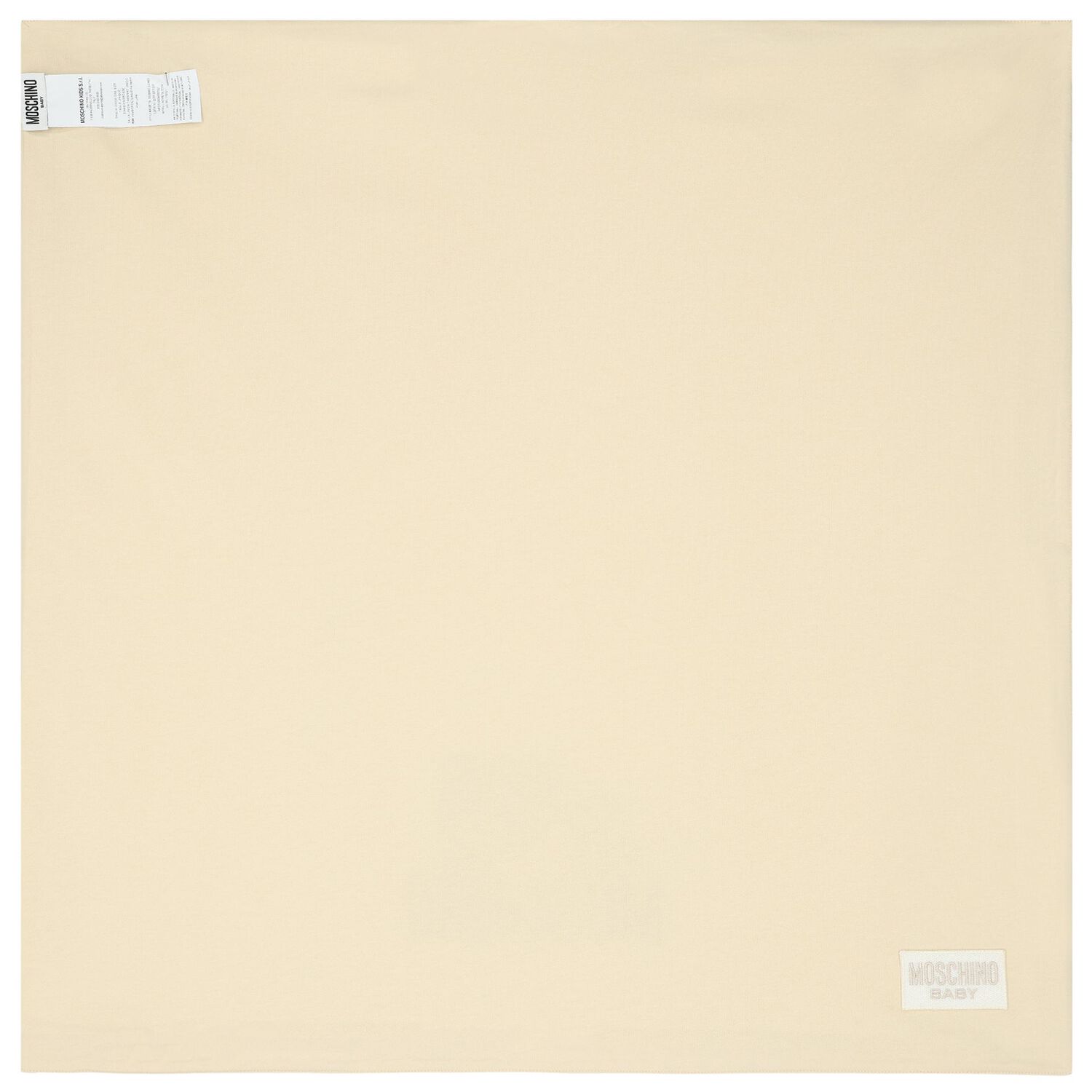 بطانية بشعار تيدي باللون الأبيض والبيج, 1, hi-res