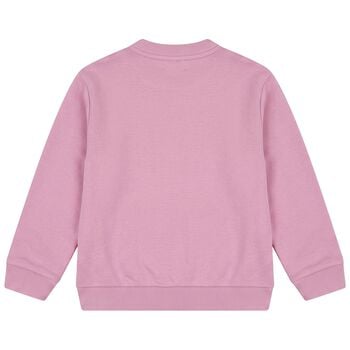 Girls Pink Sequin Sweatshirt