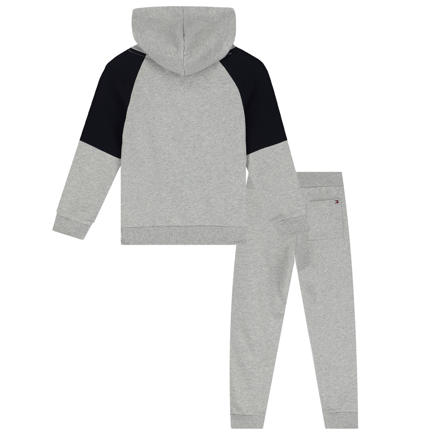 Boys Grey & Navy Logo Tracksuit, 2, hi-res