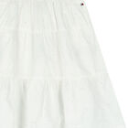 Girls White Logo Broderie Anglaise Skirt, 1, hi-res