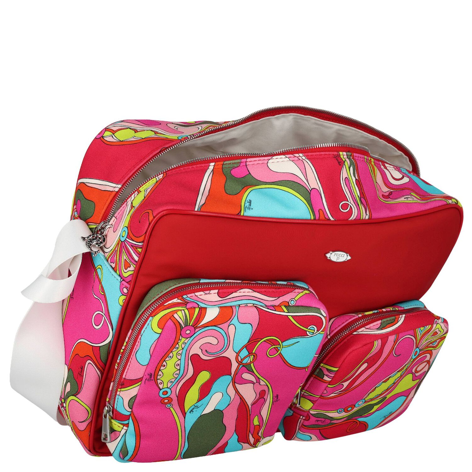 Red & Pink Orchidee Baby Changing Bag ( 40CM ), 2, hi-res