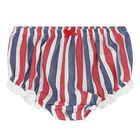 Baby Girls Red & Navy Striped Dress Set, 1, hi-res