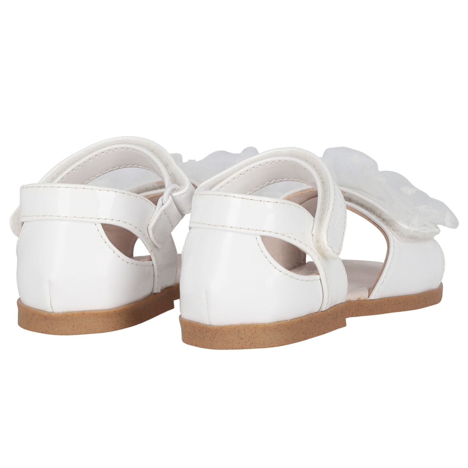 Girls White Patent Sandals, 1, hi-res image number null