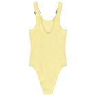 Girls Yellow Crinkle Swimsuit, 1, hi-res