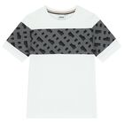 Boys White & Black Logo Shorts Set, 1, hi-res