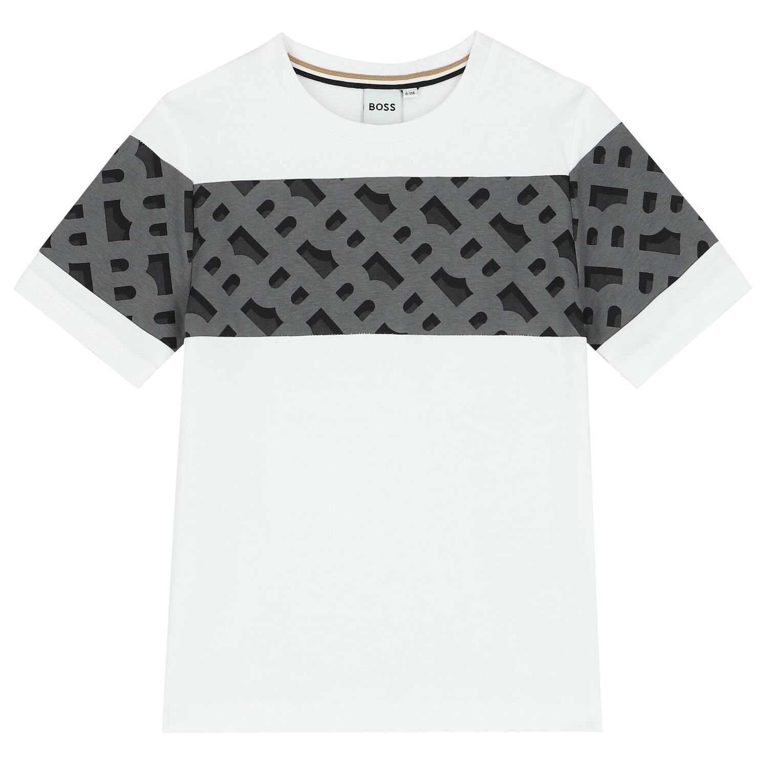 Boys White & Black Logo Shorts Set, 1, hi-res image number null