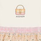 فستان بنات تول مزين بالترتر باللون العاجى و الوردي, 1, hi-res